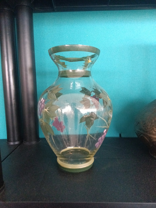 Hand Painted glass vase